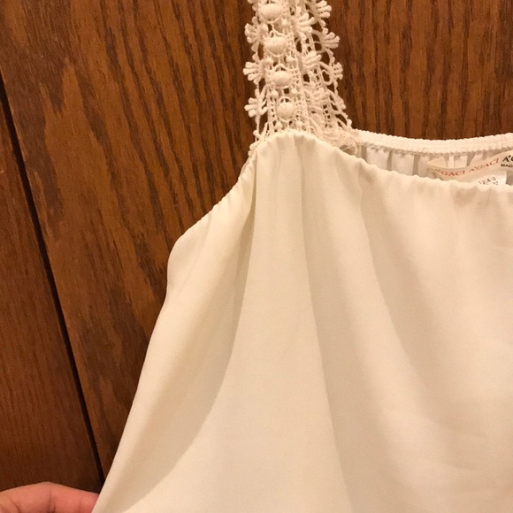 NAME YOUR PRICE 👚 • A’Gaci • Laced White Tank - Picture 2 of 4